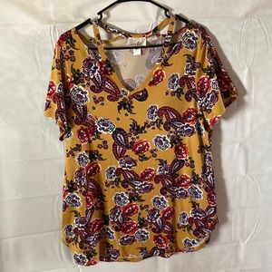 Golden  floral blouse